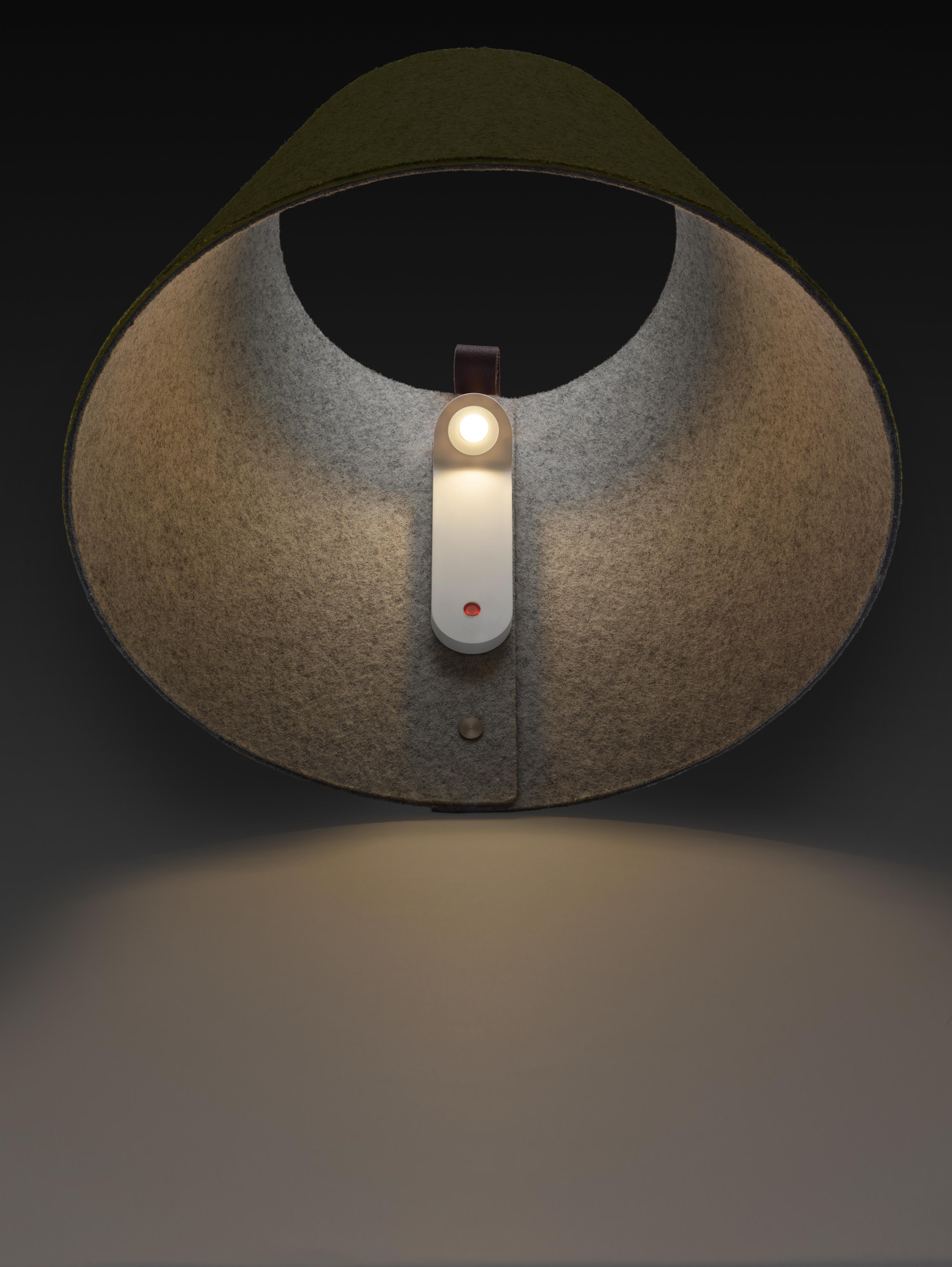 Modern Lana Large Wall Light in Moss & Grey by Pablo Designs