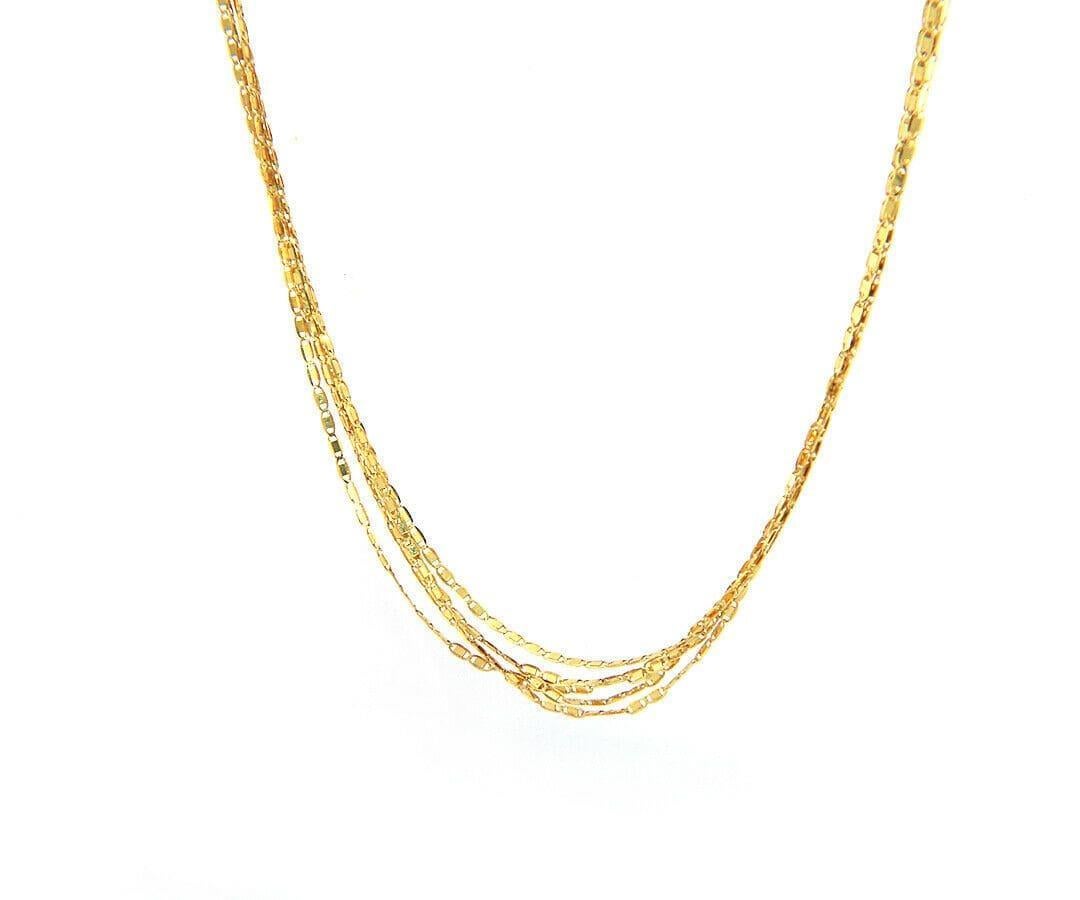 Lana Malibu Five Strand Layering Necklace in 14K

Lana Malibu Five Strand Layering Necklace
14K Yellow Gold
Necklace Length: Approx. 15.0 Inches
Weight: Approx. 3.90 Grams
Stamped: LANA JEWELRY, 14K

Condition:
Offered for your consideration is a