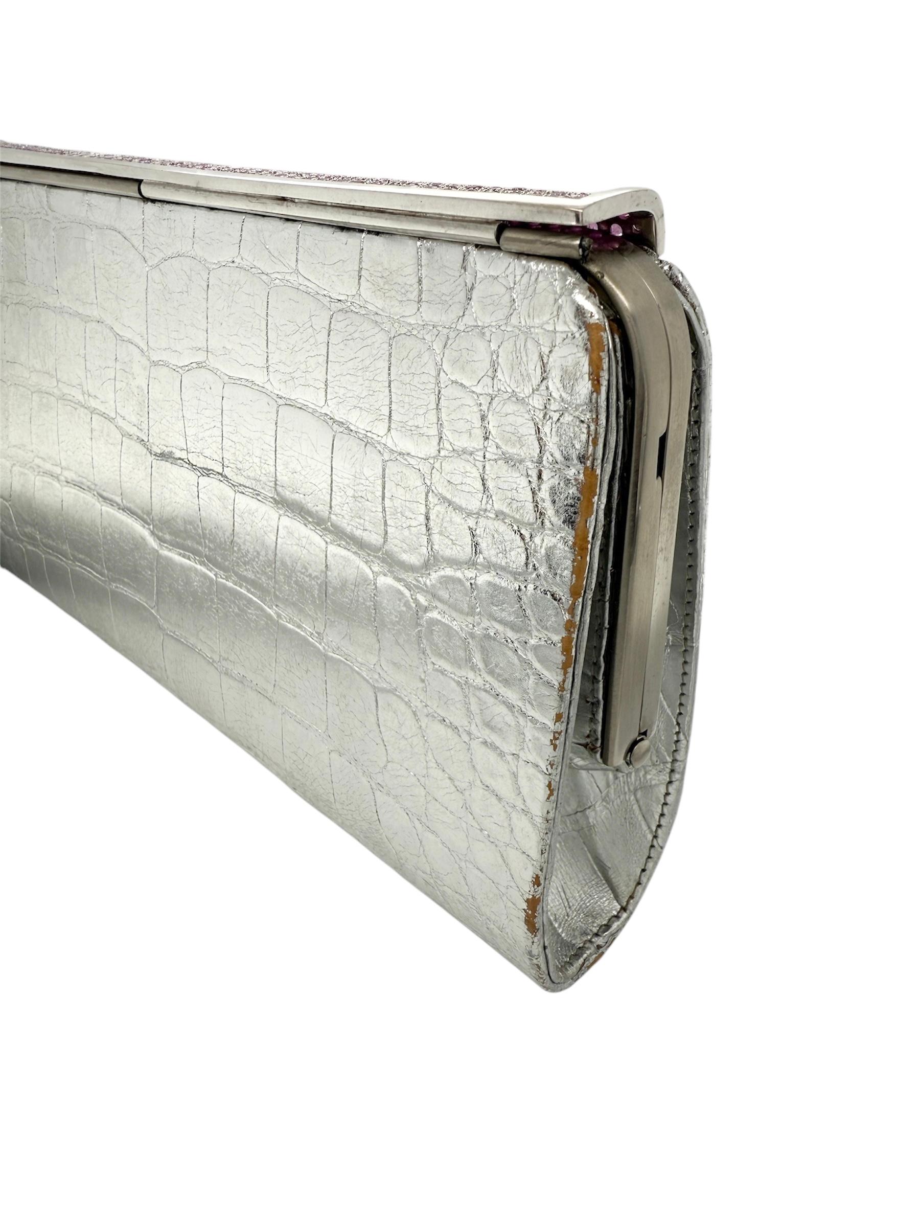 Taille brillant Pochettes Lana Marks, édition limitée, saphir rose et platine Cléopâtre en vente