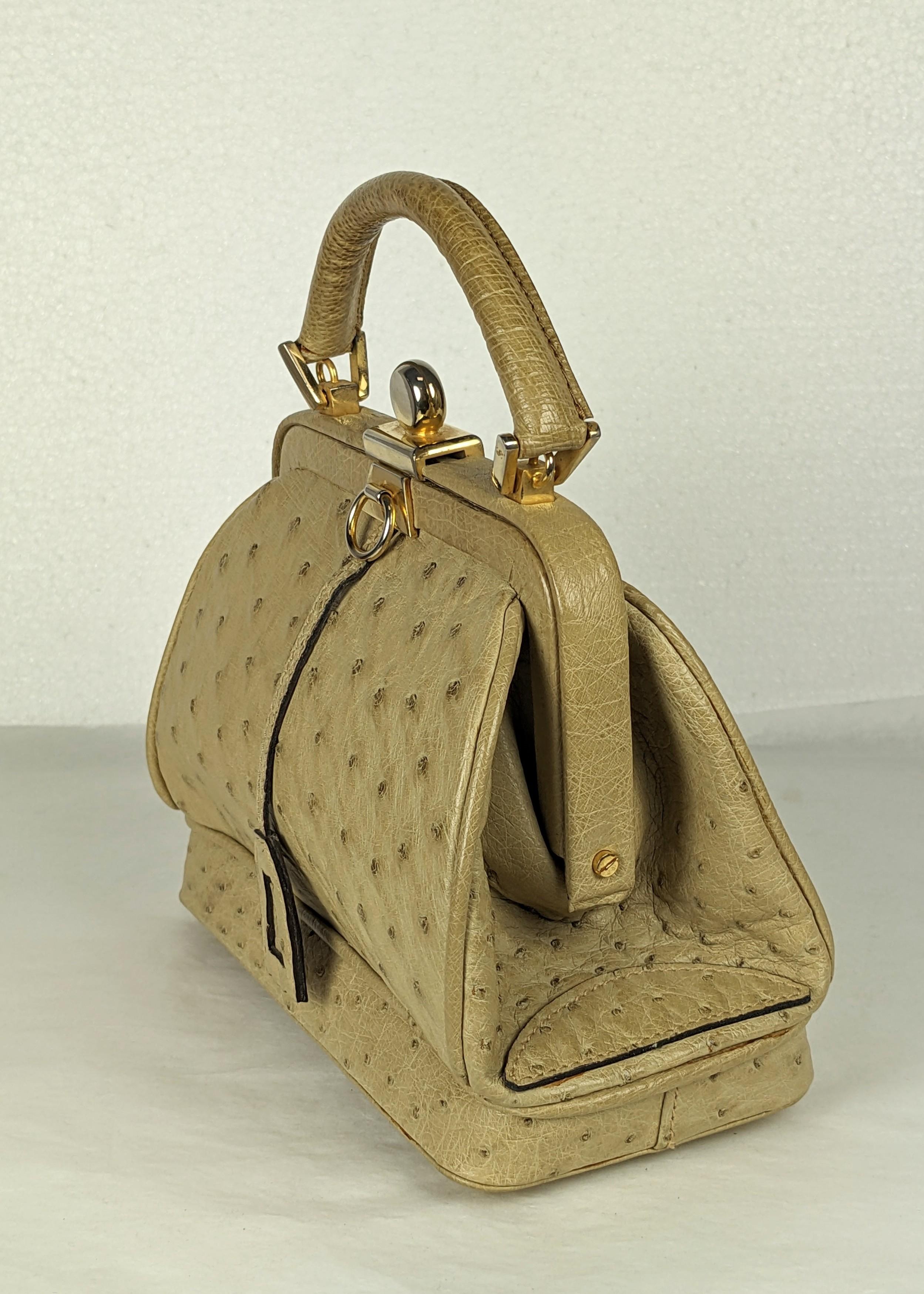 Lana Marks Ostrich Mini Satchel In Good Condition For Sale In New York, NY