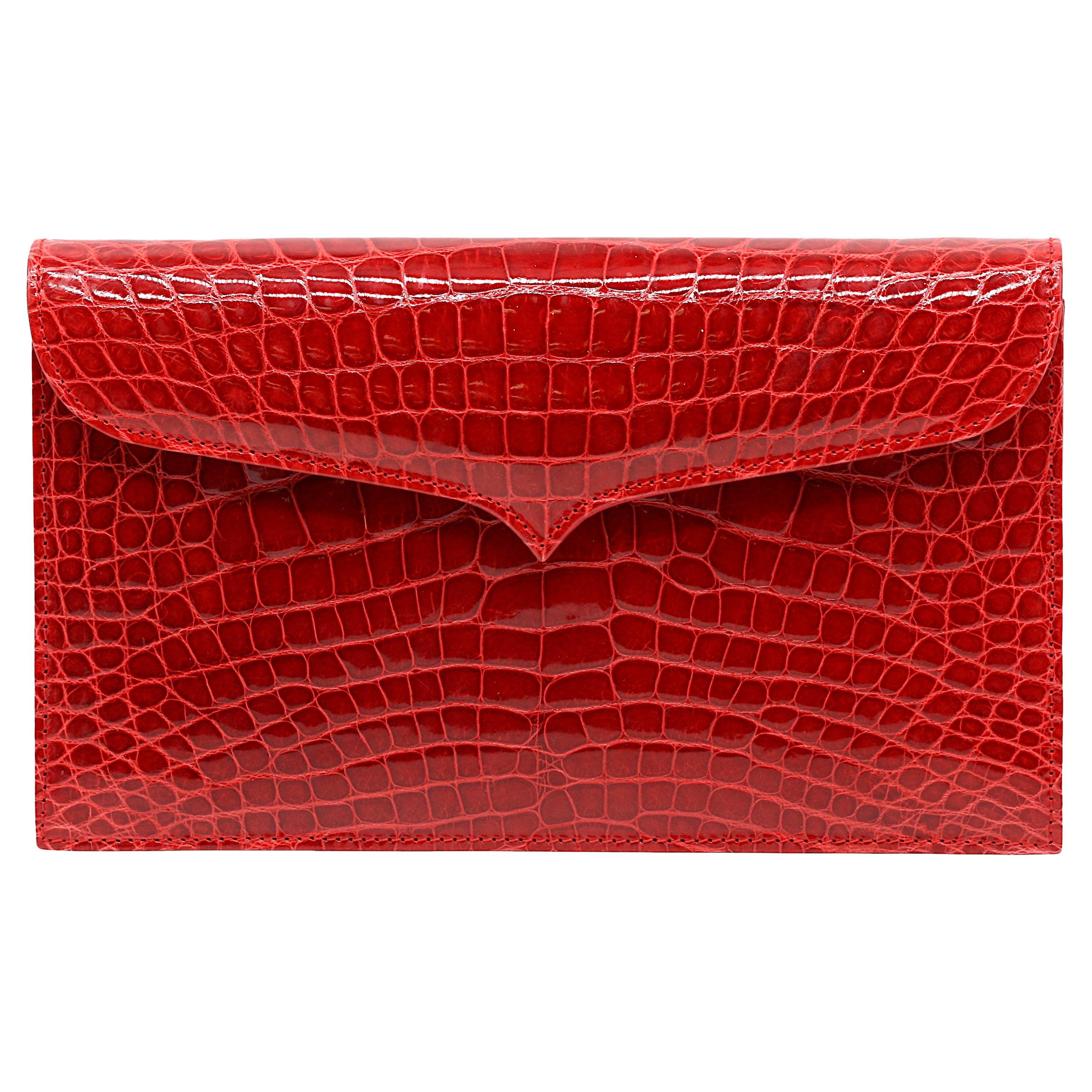 Lana Marks Rote Alligator-Kupplung im Angebot