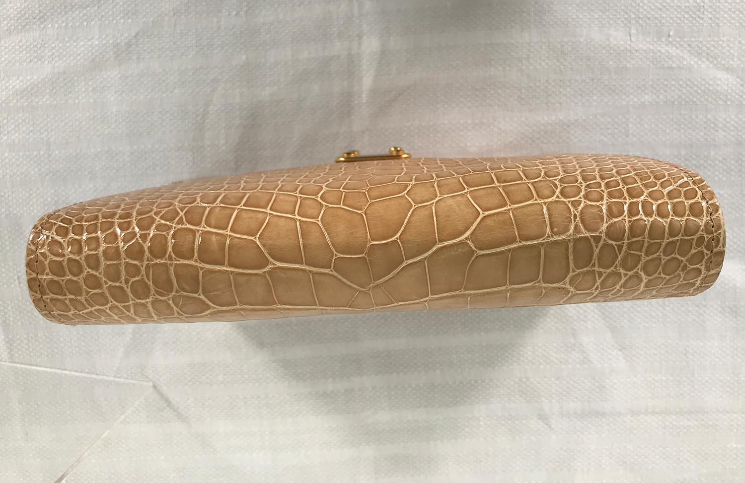 Lana of London Blond Alligator Clutch or Shoulder Bag For Sale 1