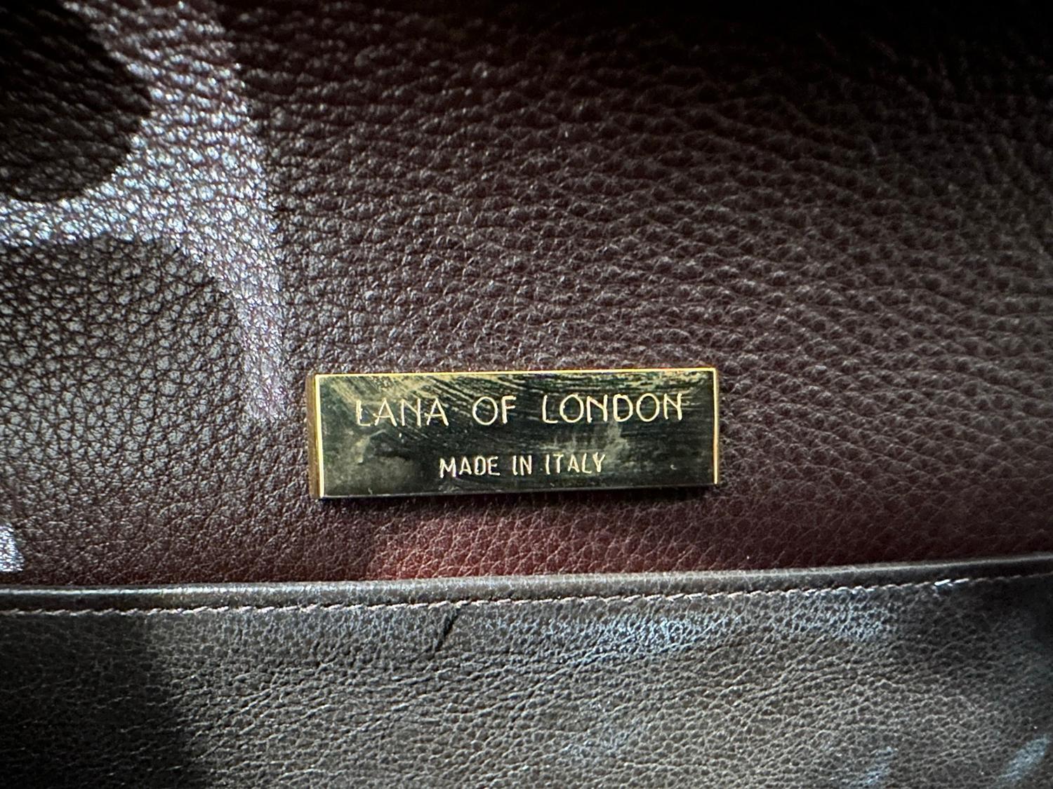 Lana of London Dark Chocolate Brown Alligator Clutch  Shoulder Bag  For Sale 2