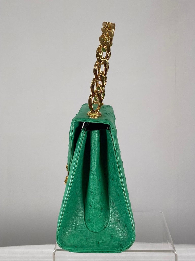 Genuine Ostrich Small Shoulder Chain Strap Bag Made in -  Denmark
