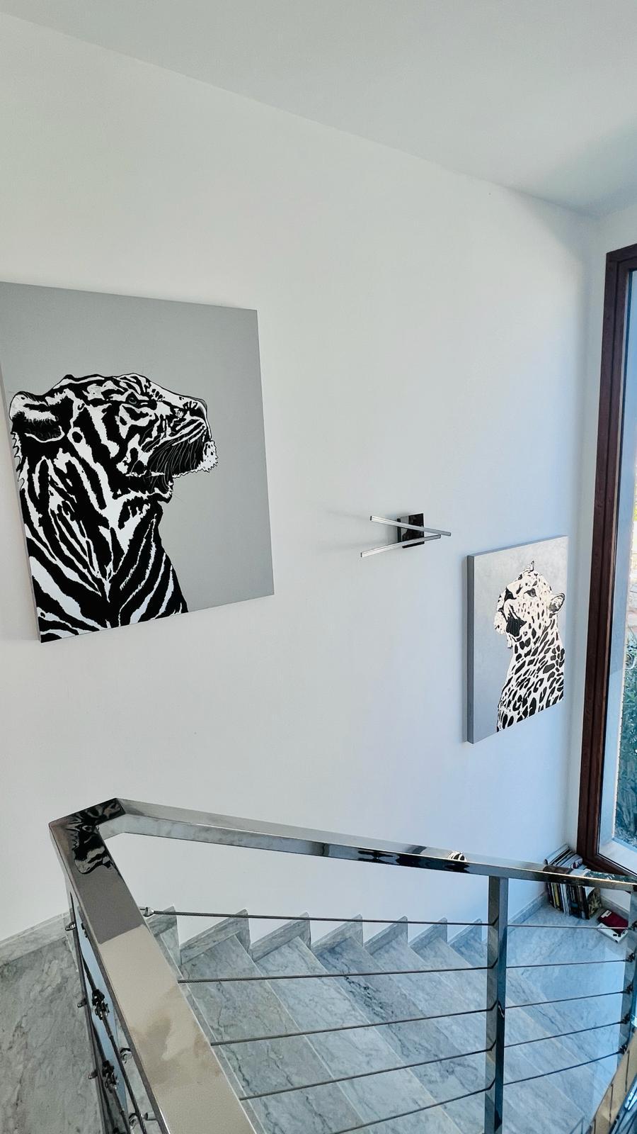 Set aus 2 PAINTINGS „Leo“ und „Tiger“