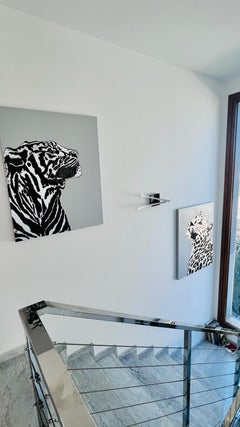 SET OF 2 PAINTINGS "Leo" and "Tiger"
