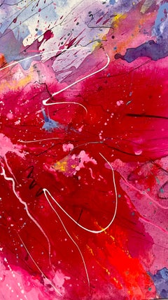 Calm Down Darling Flowers Espressione di astrazione per interni di Lana Ritter 80x120