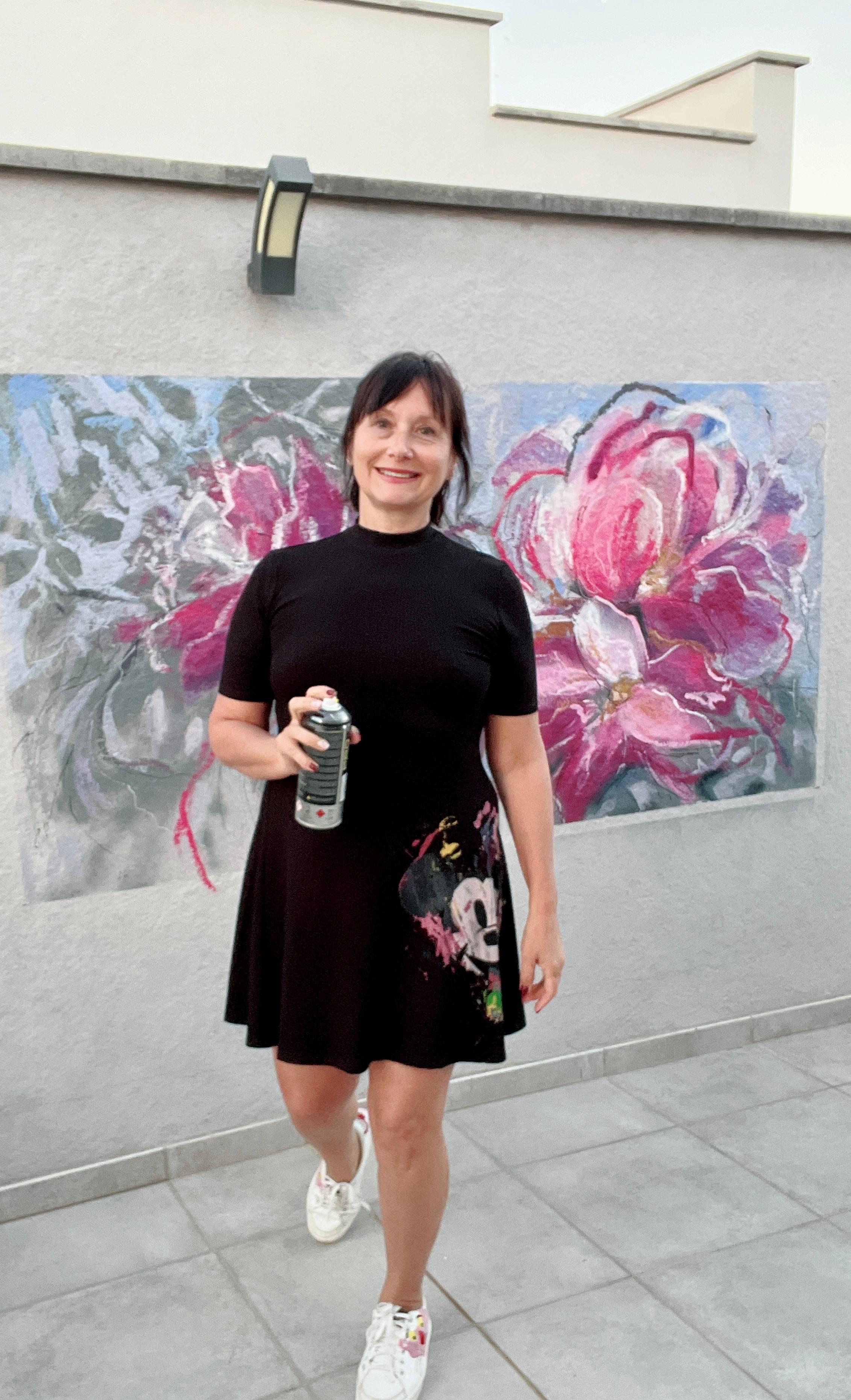 Lana Ritter - Abstraction - Fleurs colorées en forme de fleurs de cerisier en vente 8