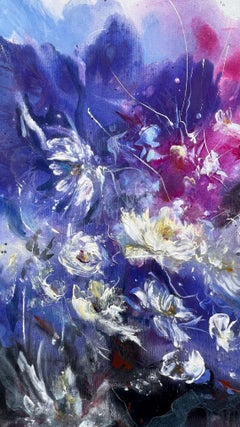 Paseo nocturno. pintura original abstracta