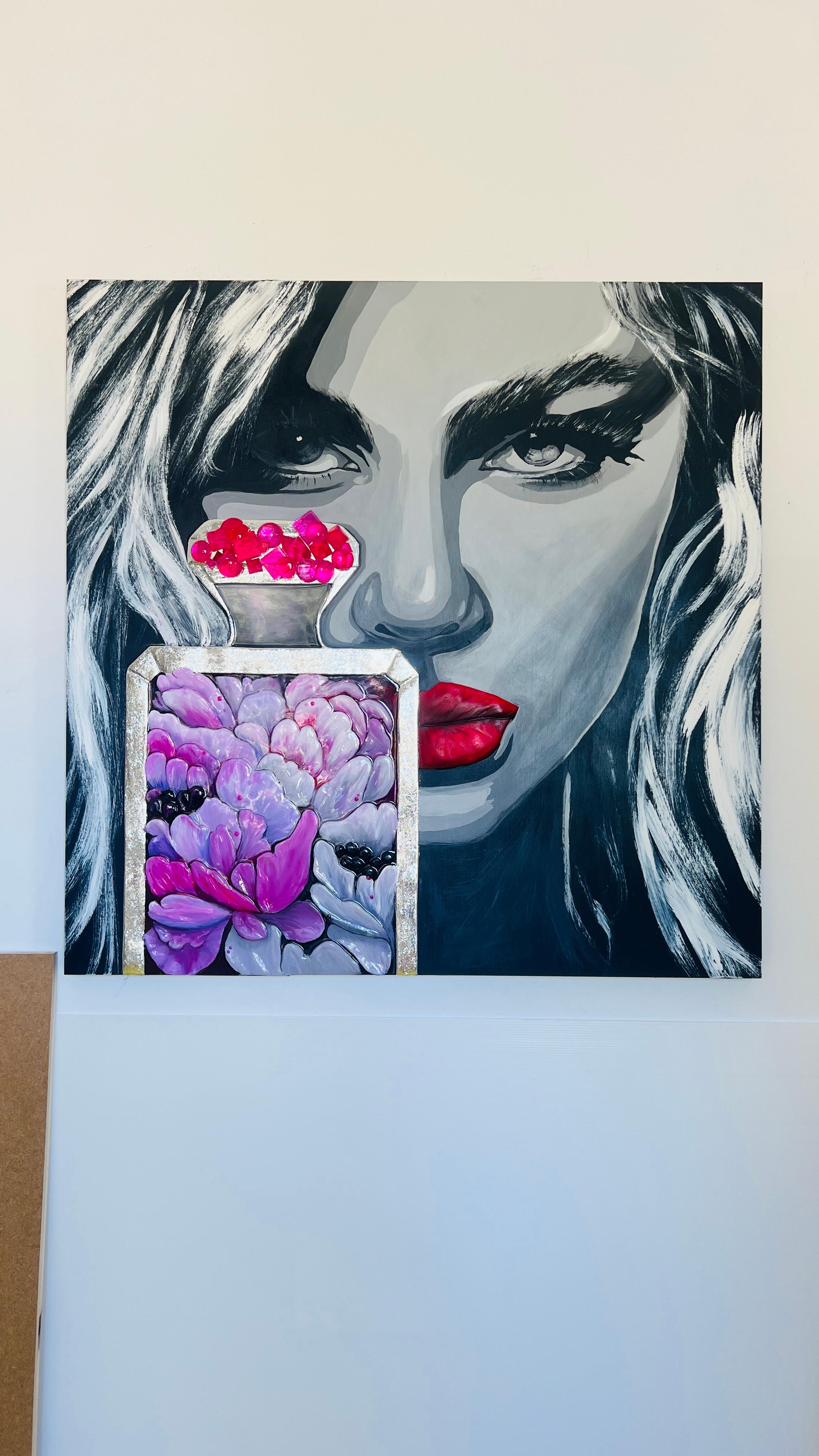 Questo quadro pop art parla dei nostri compagni invisibili, dei profumi e delle fragranze che aggiungono alla nostra routine quotidiana un ulteriore livello di raffinatezza ed eleganza. 
Alcune fragranze hanno il potere di evocare ricordi,