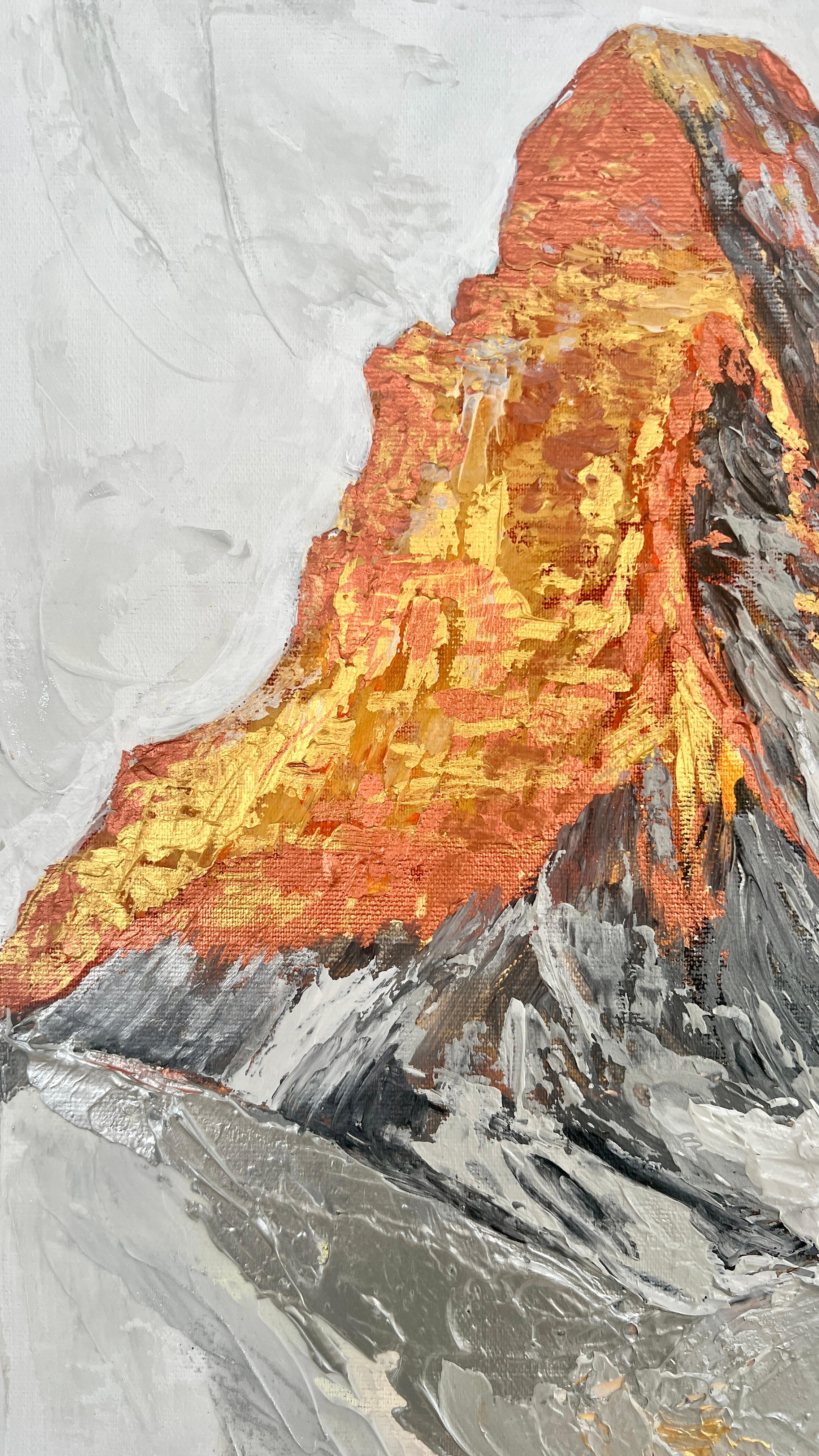 Sunny Cervin Matterhorn - Painting by Lana Ritter