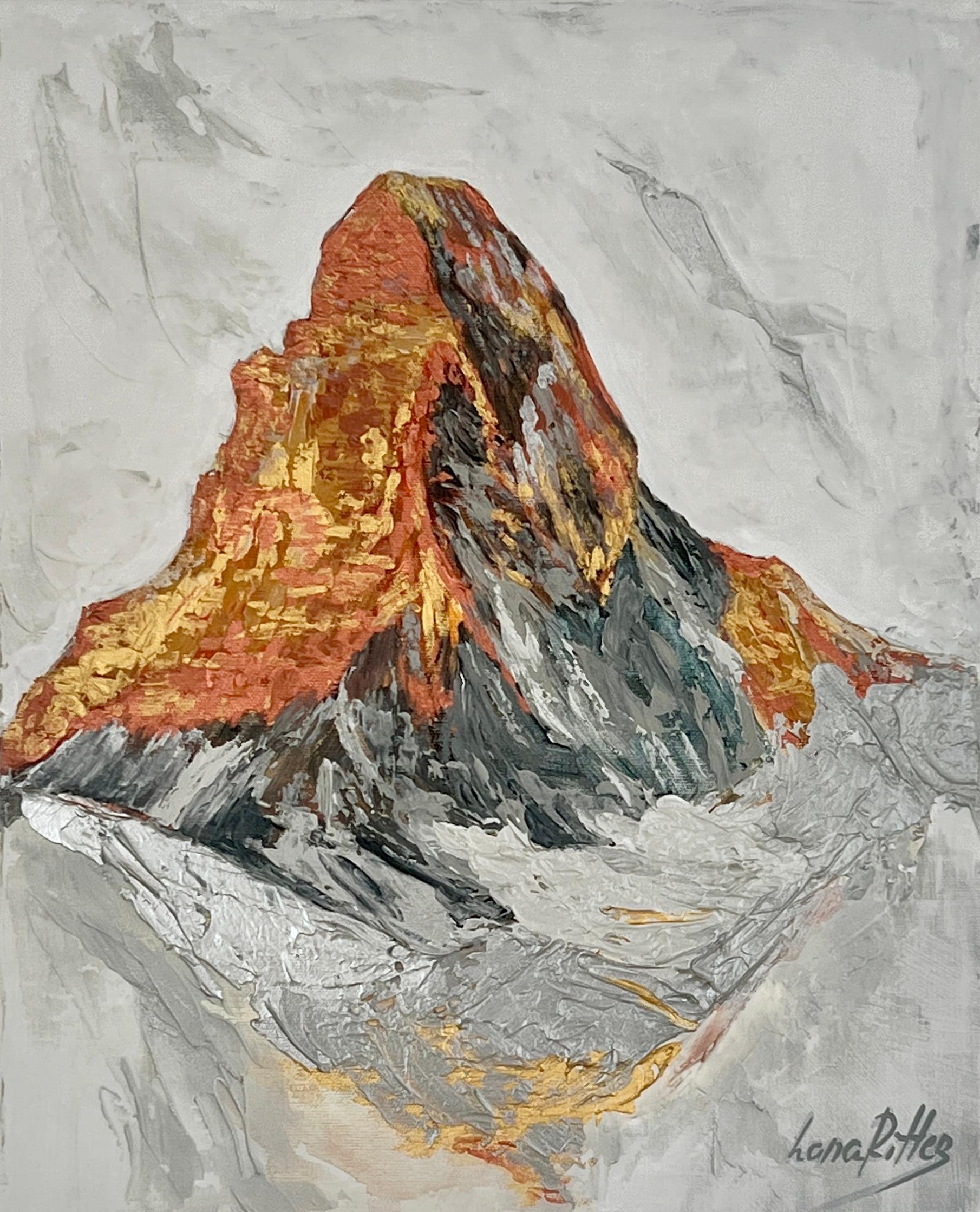 Lana Ritter Abstract Painting - Sunny Cervin Matterhorn