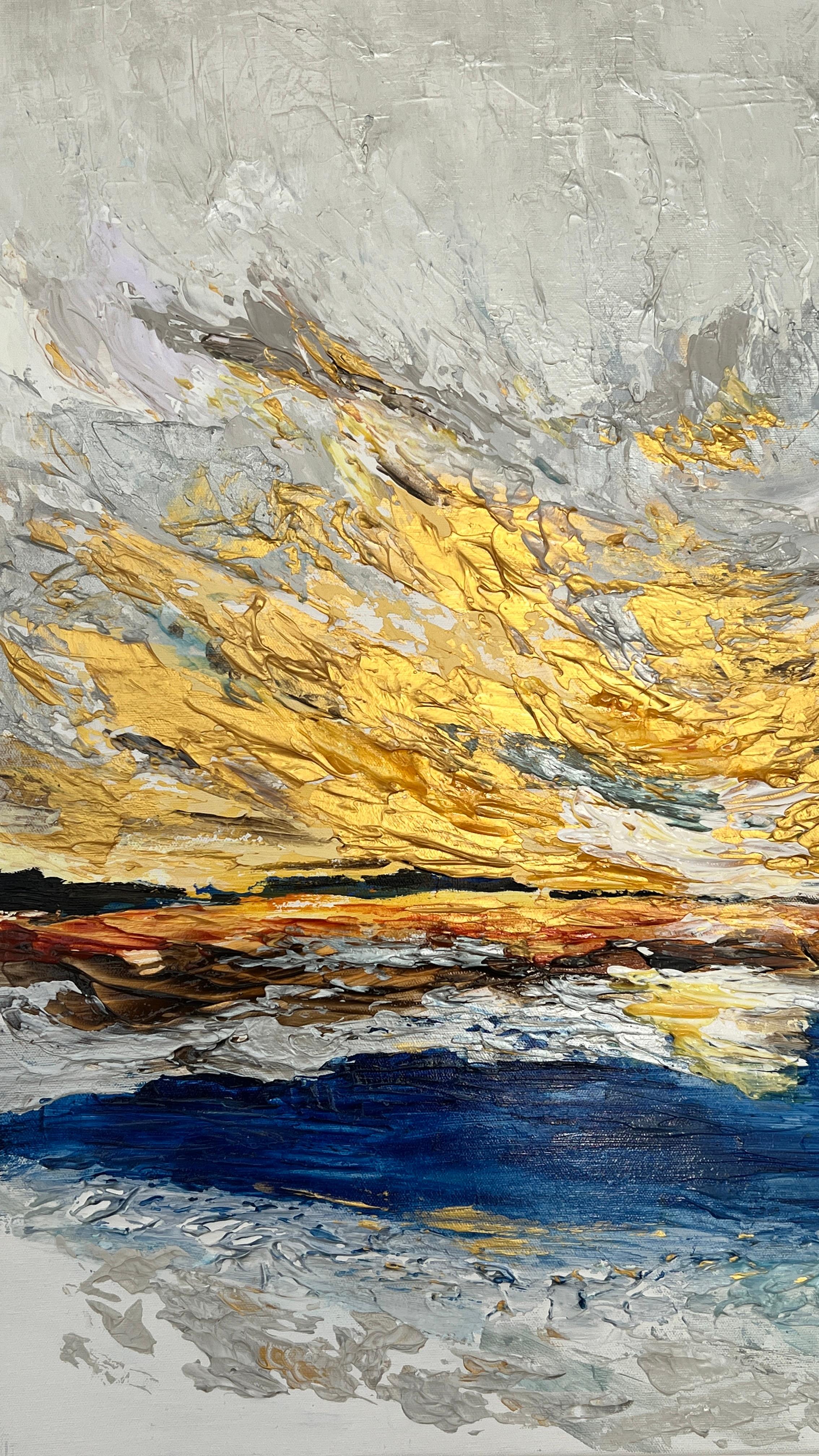 Sonnenuntergangsallegorie – Painting von Lana Ritter