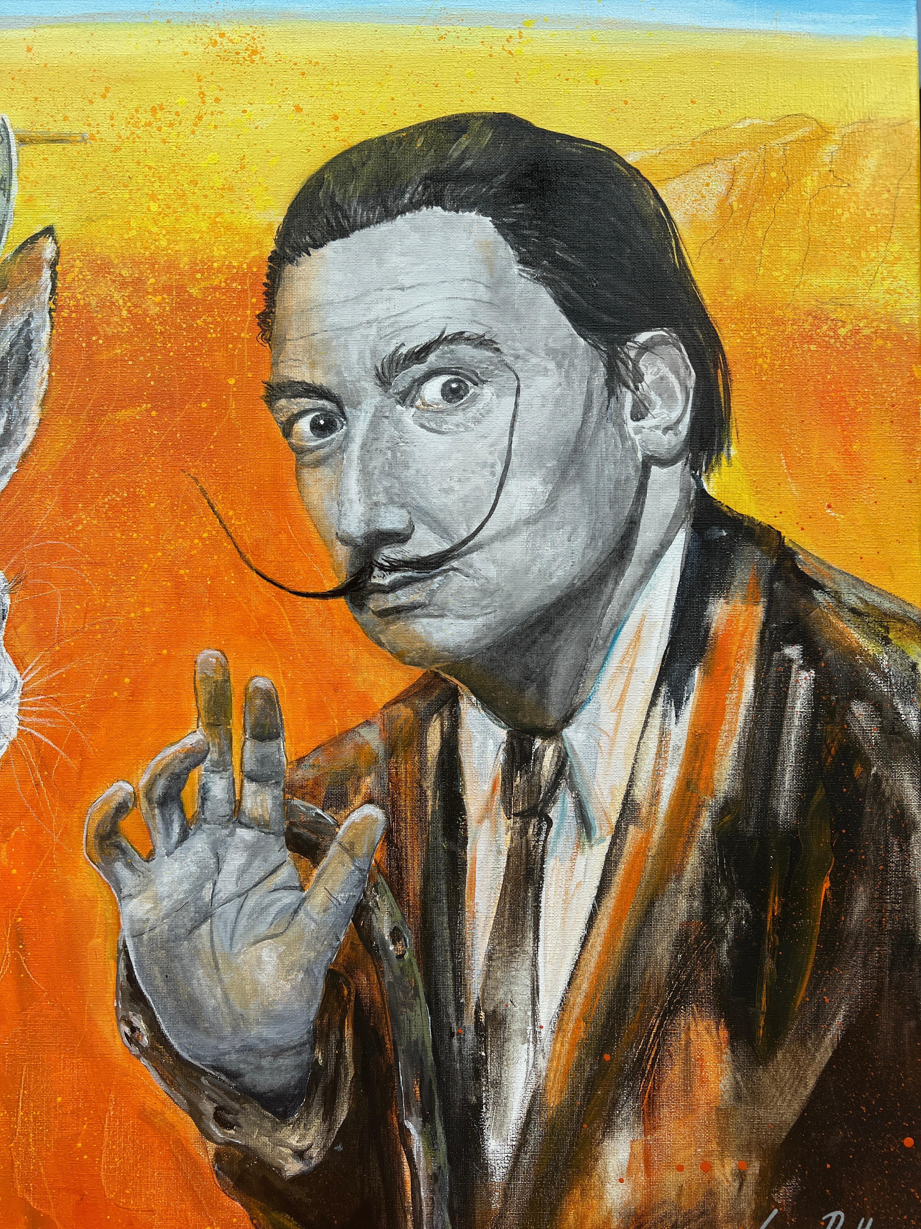 The mystical Dali smiles Pop Art - Painting by Lana Ritter