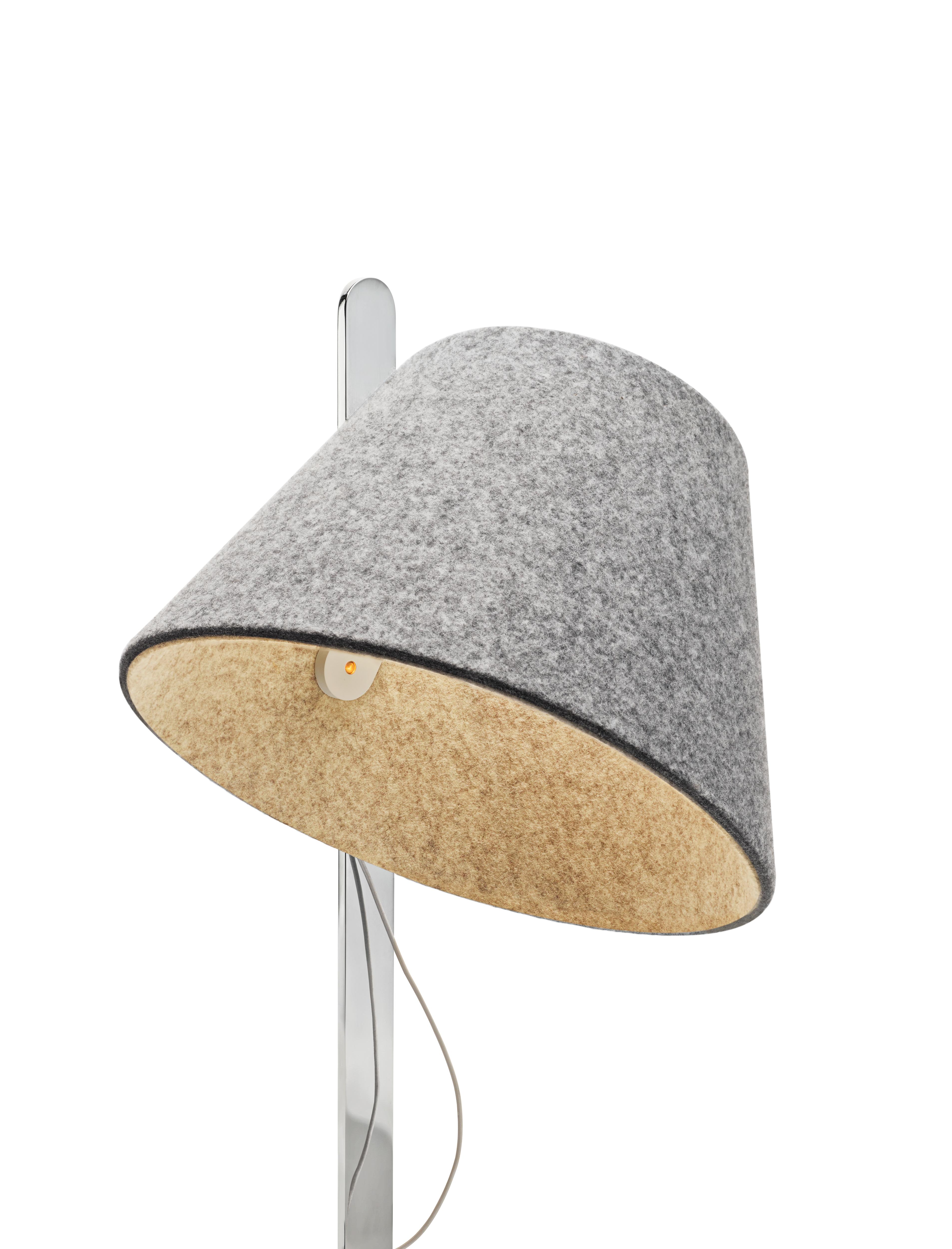 American Lana Small Table Lamp in Moss and Grey with White Base by Pablo Designs