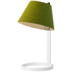 Lana Small Table Lamp in Moss and Grey with White Base by Pablo Designs