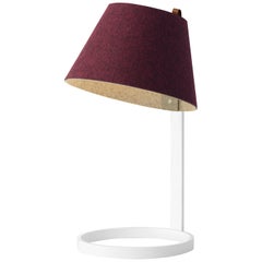 Lana Small Table Lamp in Plum & Grey with White Base by Pablo Designs