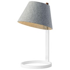 Lana Small Table Lamp in Stone & Grey with White Base by Pablo Designs