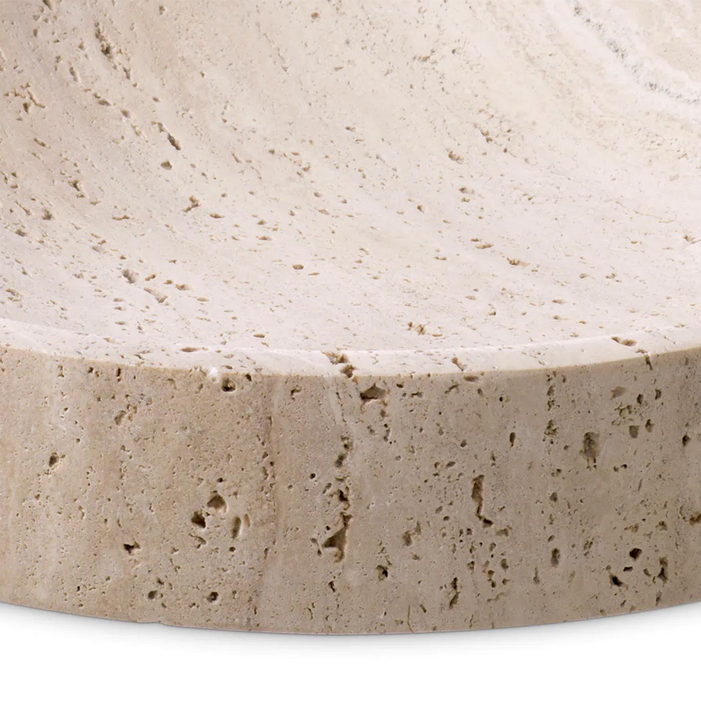Lana Travertine Bowl In New Condition For Sale In Paris, FR