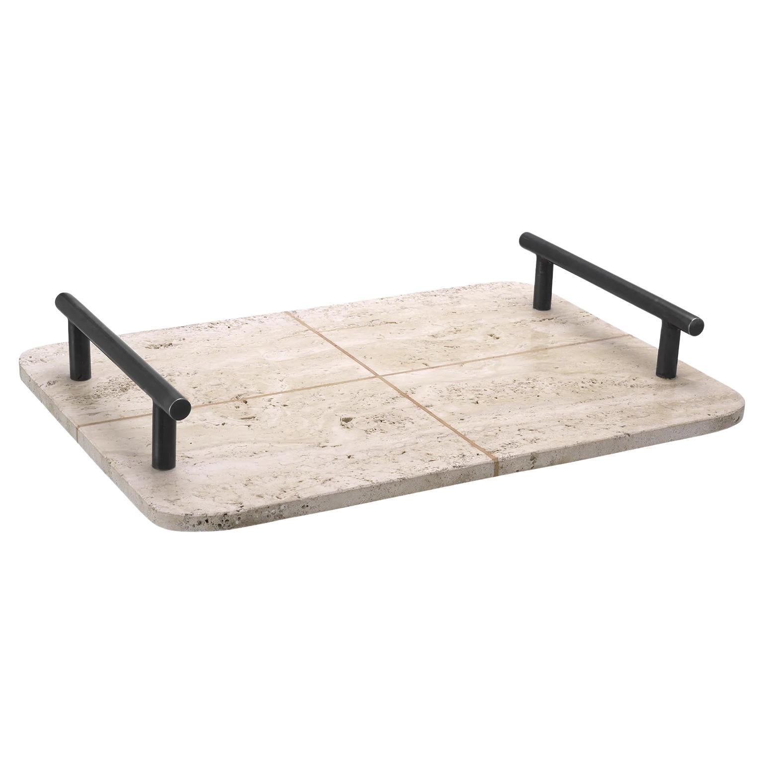 Lana Travertine Tray For Sale