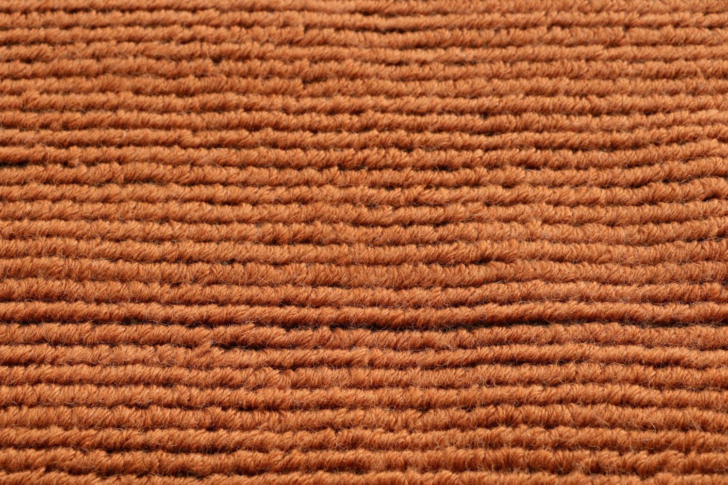 Indian Contemporary Soft Natural Orange Pure Wool Rug by Deanna Comellini 170x240 cm For Sale