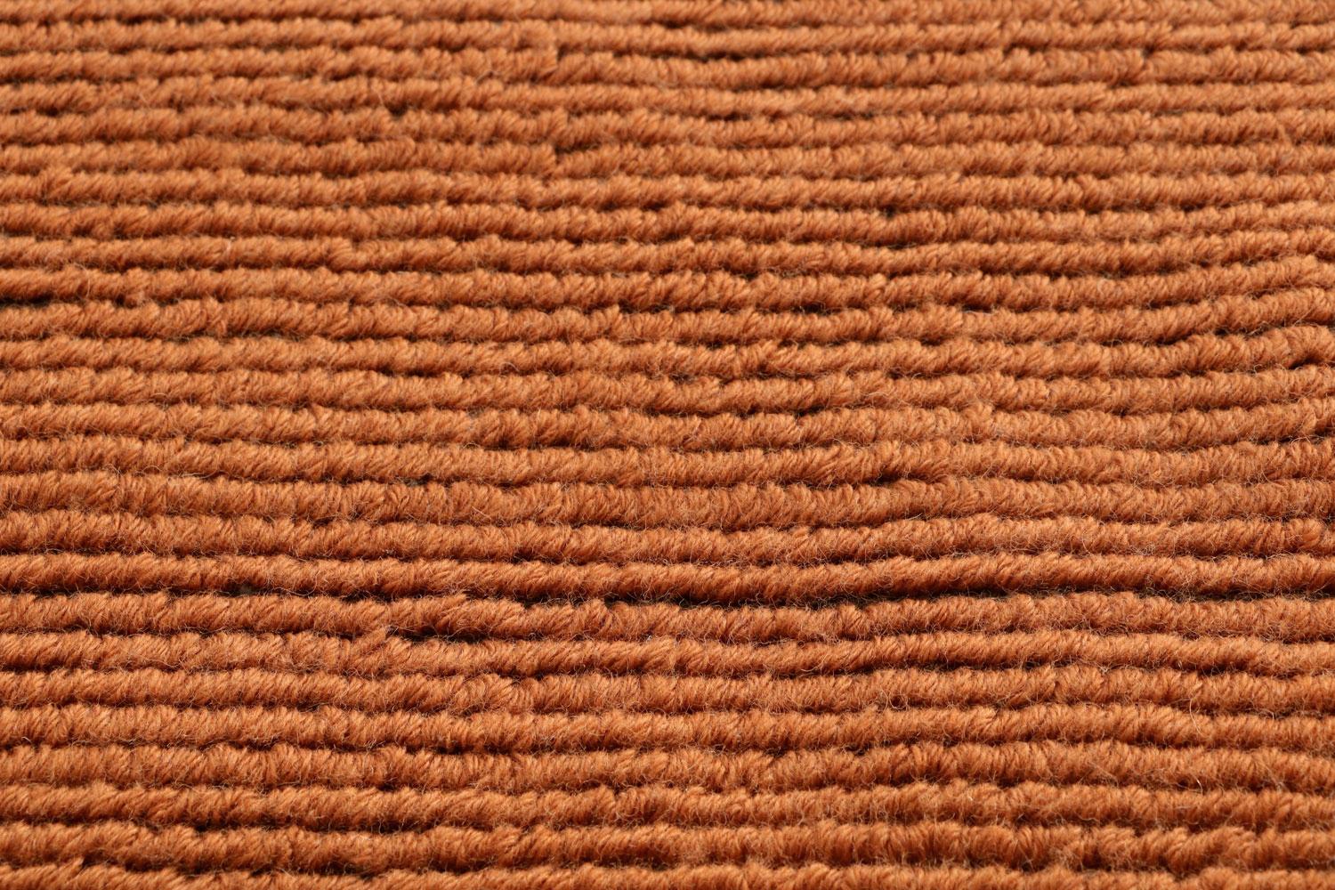 Indian Contemporary Soft Natural Orange Pure Wool Rug by Deanna Comellini 170x240 cm For Sale