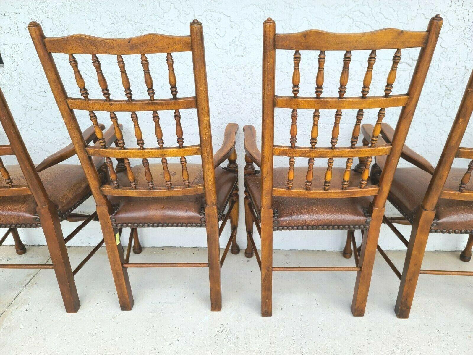 Wood Lancashire Dining Chairs by Theodore Alexander Set of 4 For Sale