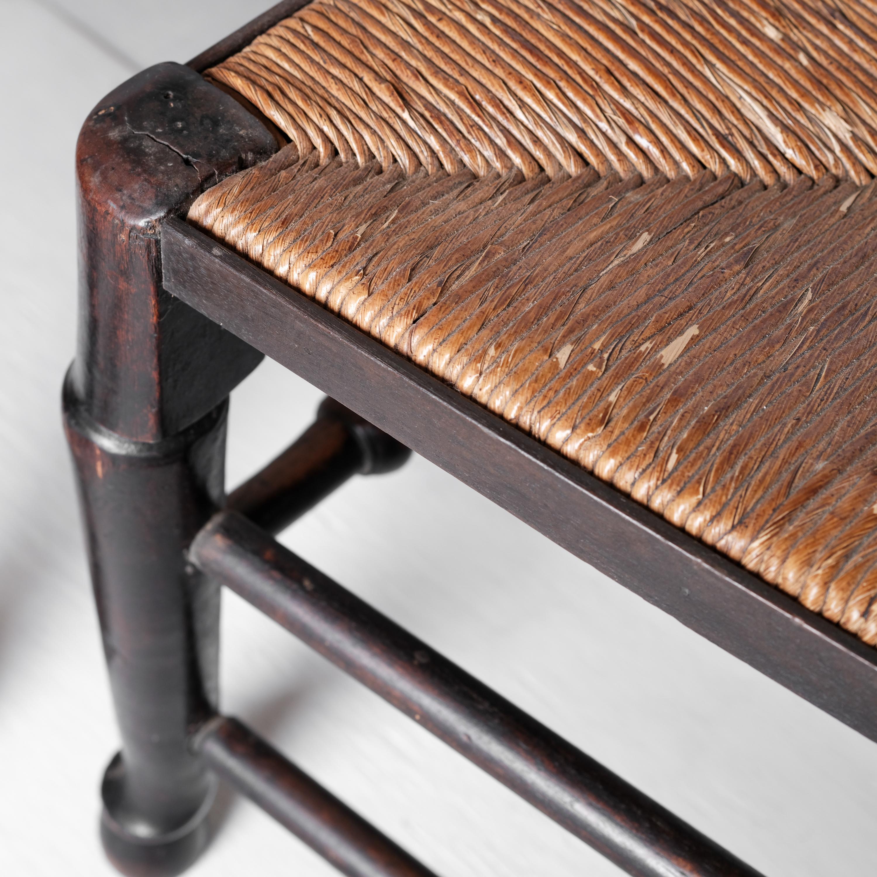 Lancashire Spindle Back Farmhouse Chairs, Circa 1870-1880, Set of 6 5