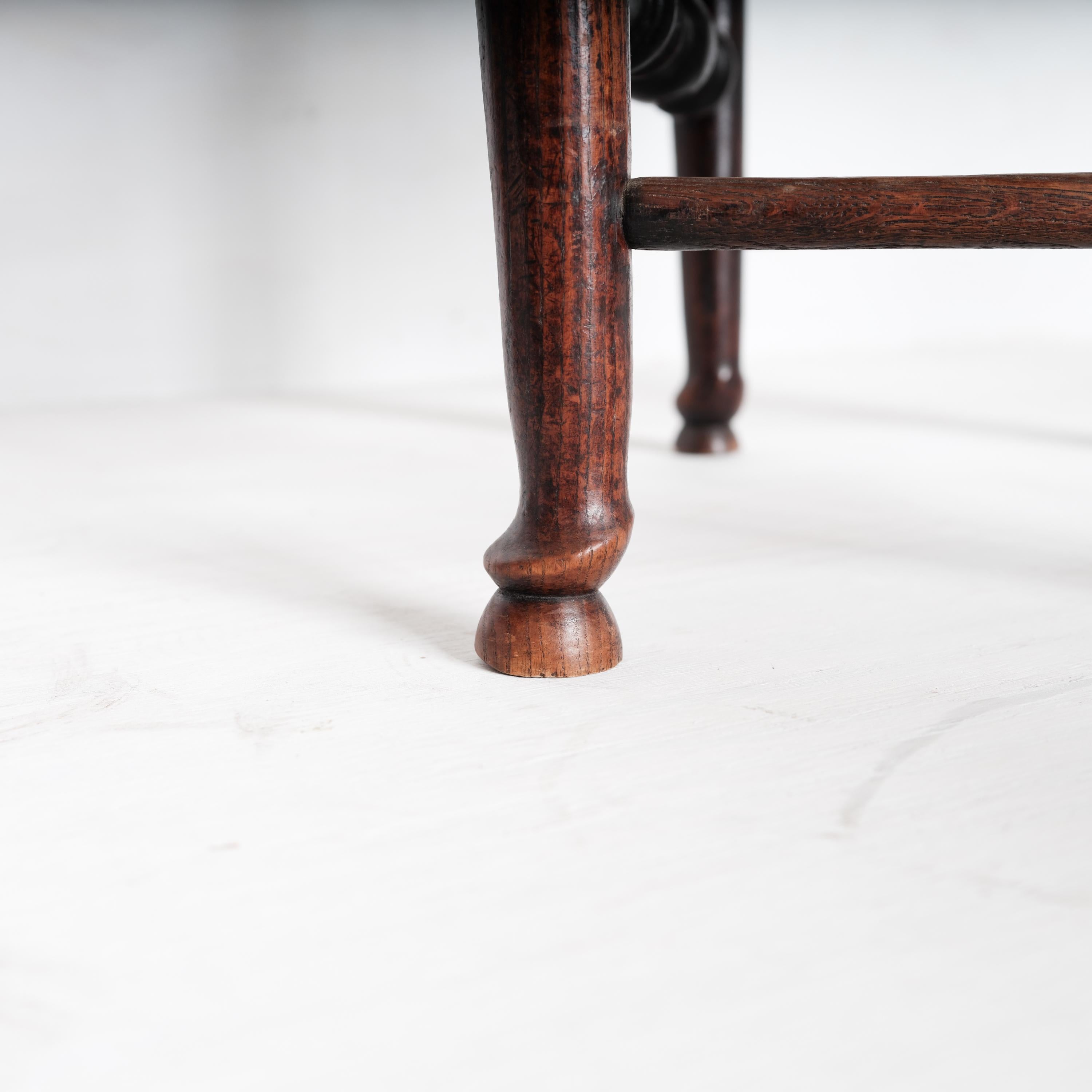 Lancashire Spindle Back Farmhouse Chairs, Circa 1870-1880, Set of 6 11