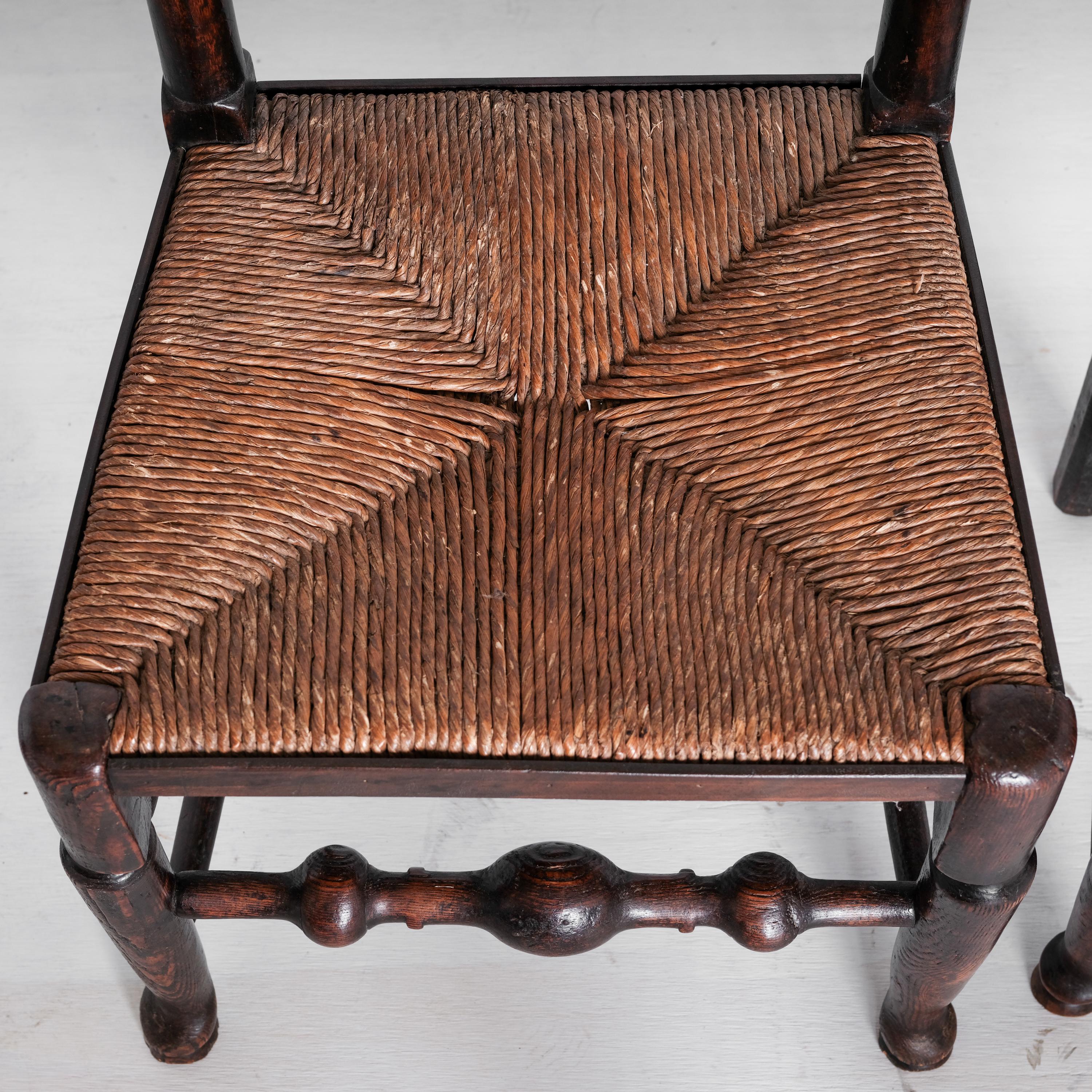 Lancashire Spindle Back Farmhouse Chairs, Circa 1870-1880, Set of 6 1