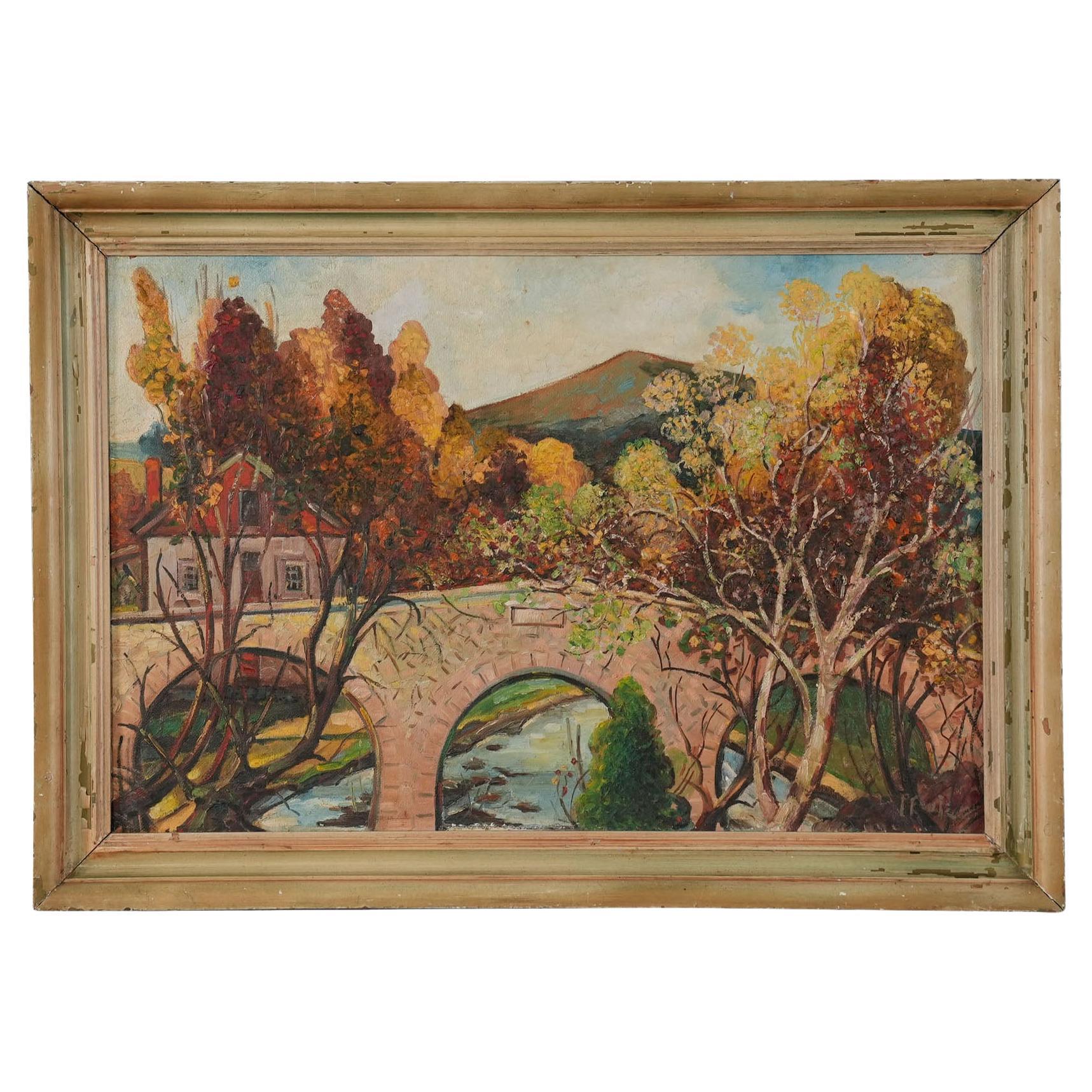 Lancaster Bridge Original Oil Painting For Sale