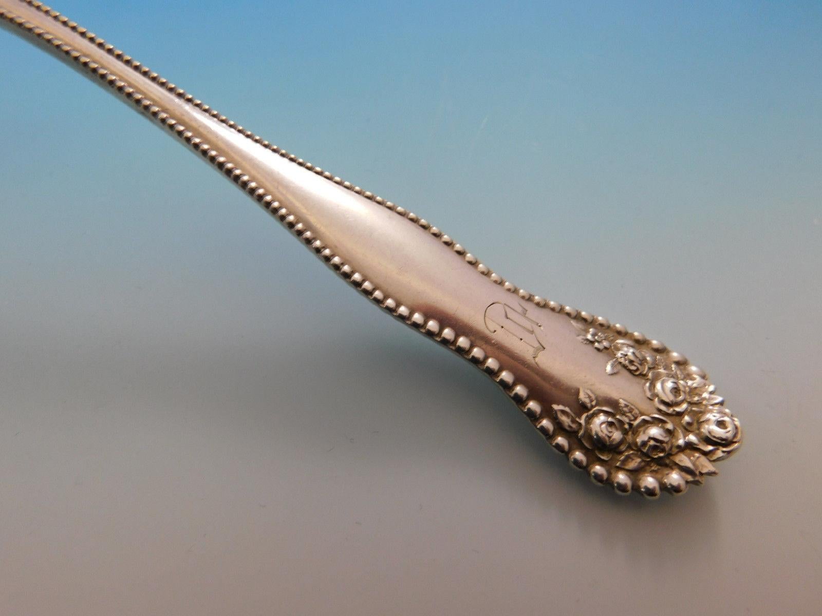 Late 19th Century Lancaster Rose by Gorham Sterling Silver Flatware Set 12 Service 102 Pcs Dinner