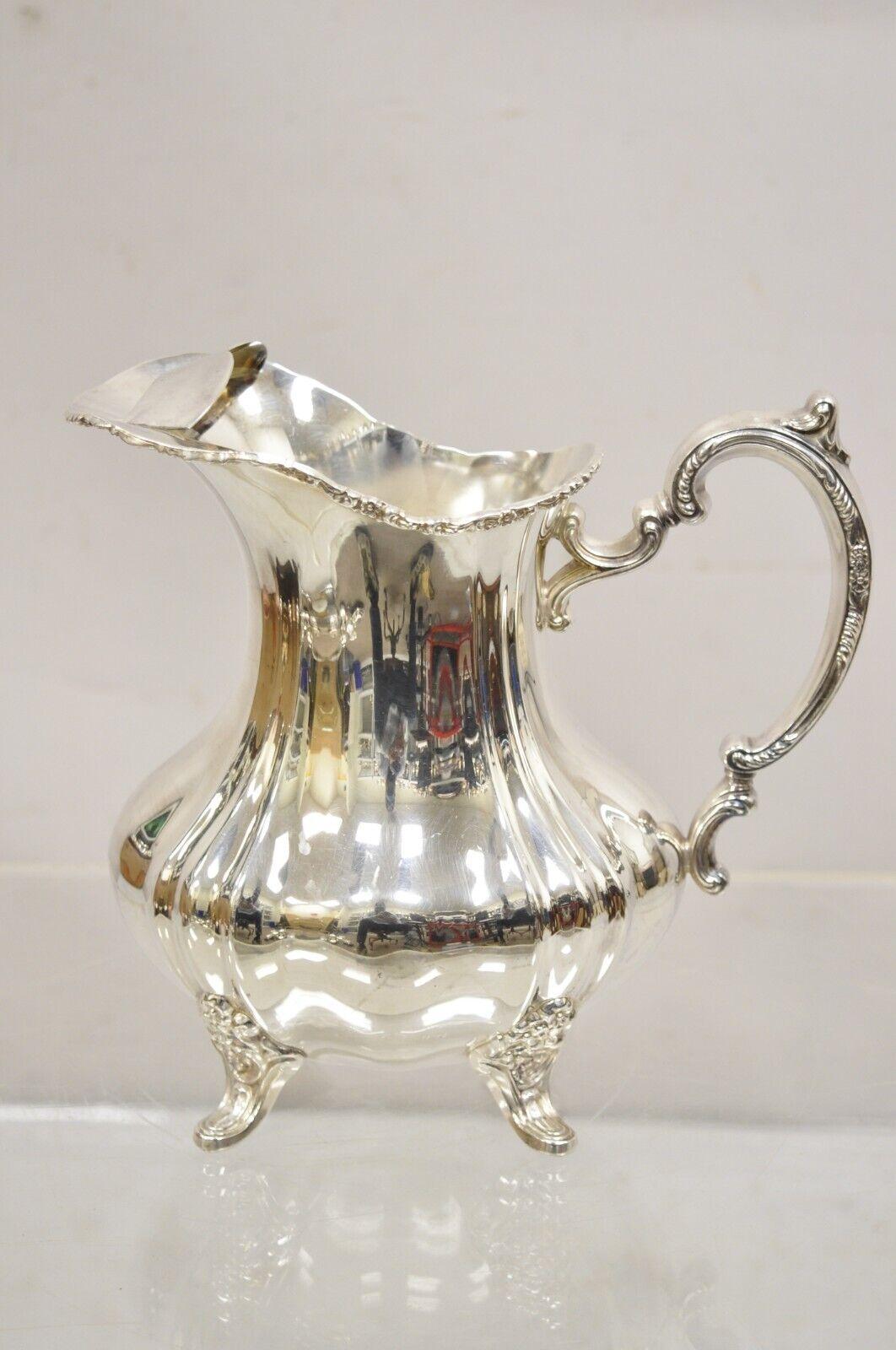 Lancaster Rose by Poole 401A EPCA Silver Plated Water Pitcher For Sale 6