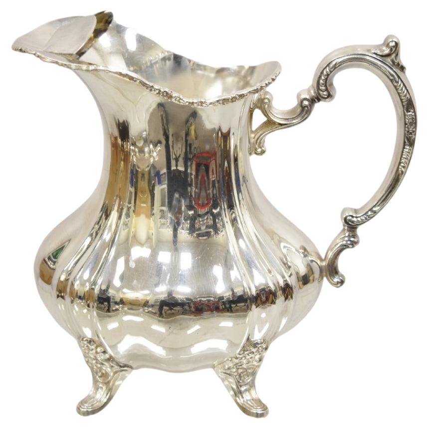 Lancaster Rose by Poole 401A EPCA Silver Plated Water Pitcher For Sale