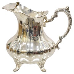 Vintage Lancaster Rose by Poole 401A EPCA Silver Plated Water Pitcher