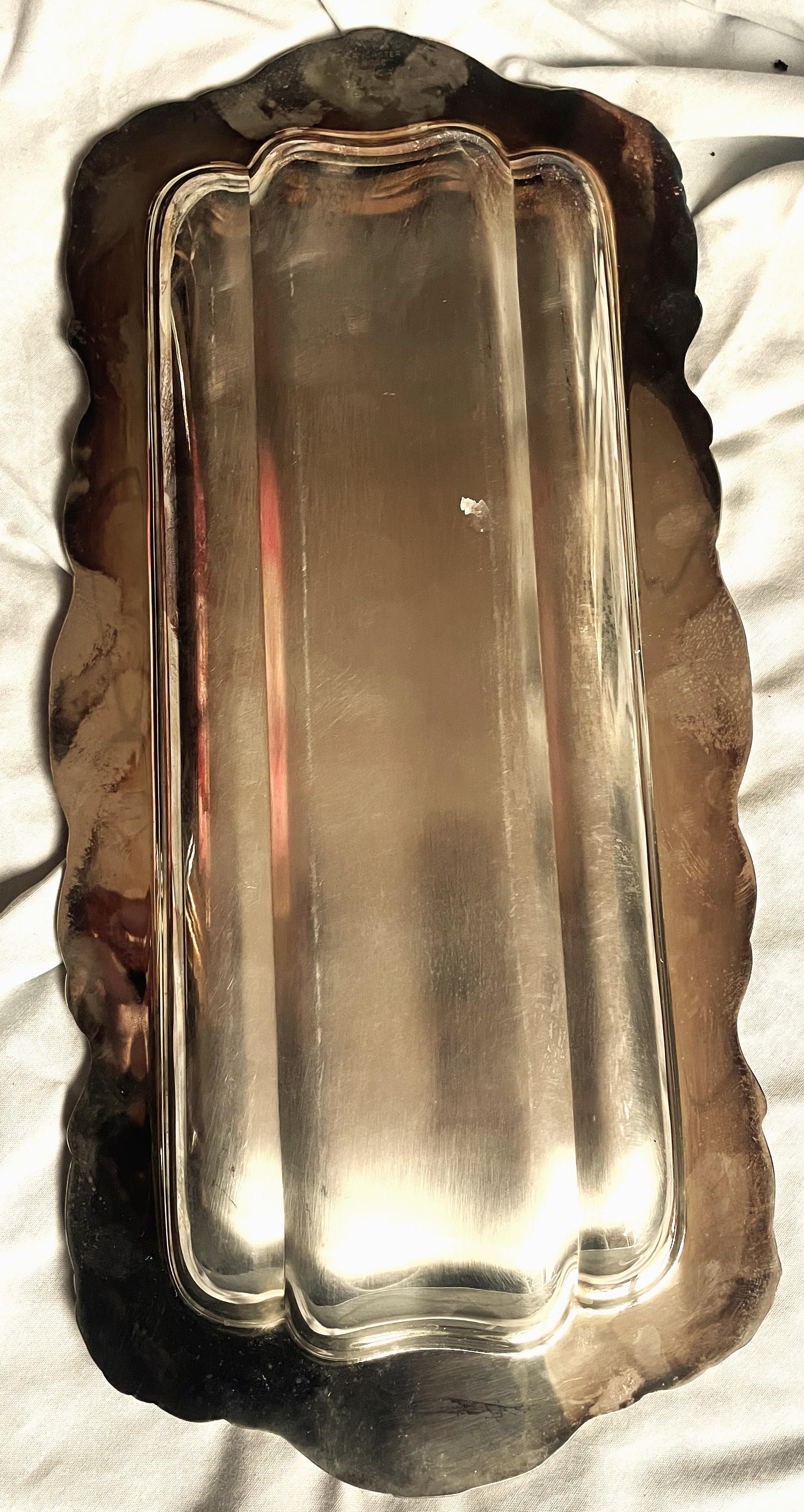 Plat de service/bol n°440 Lancaster Rose EPCA Silverplate par Poole Celery/Bread en vente 1