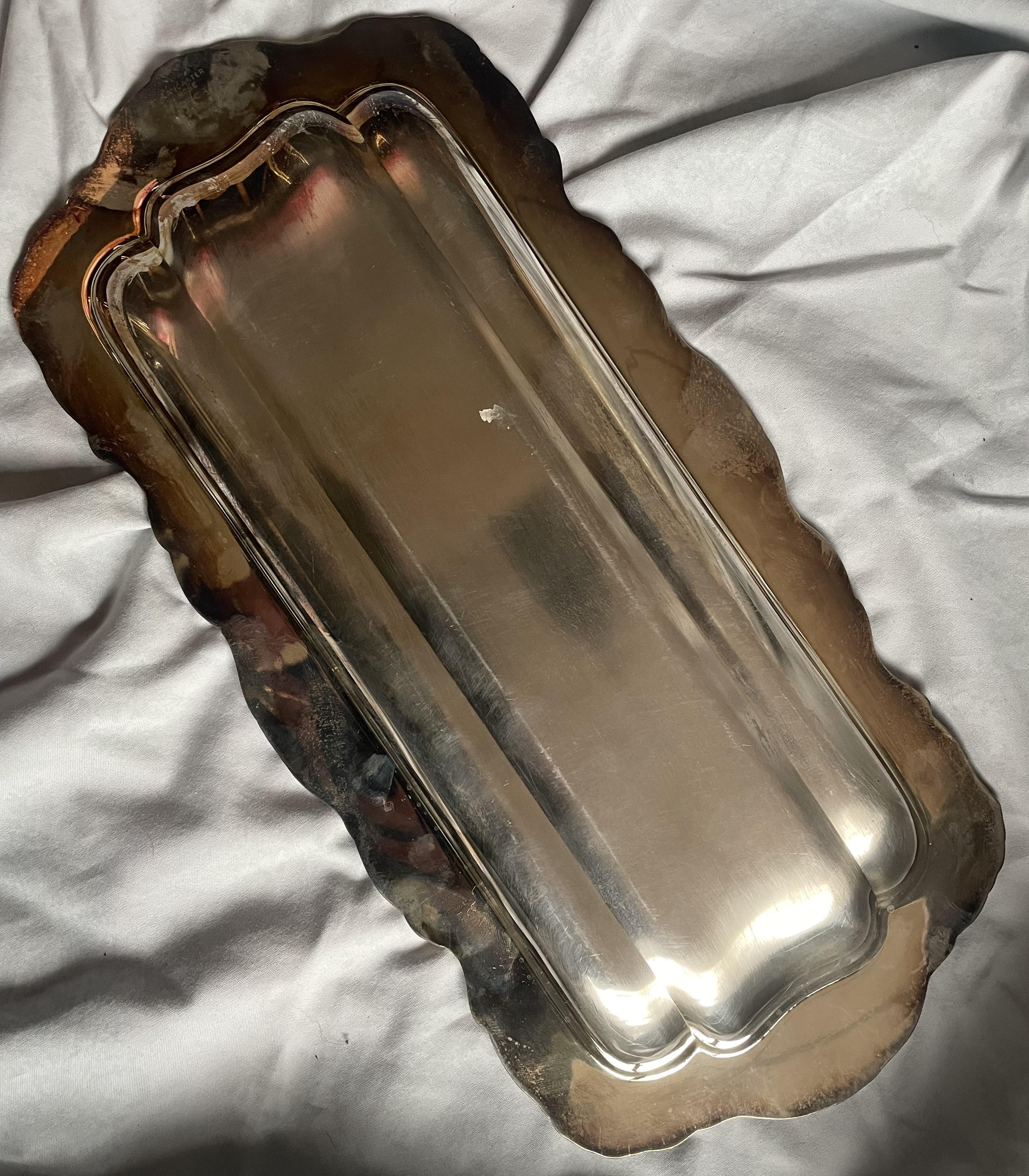 Plat de service/bol n°440 Lancaster Rose EPCA Silverplate par Poole Celery/Bread en vente 2
