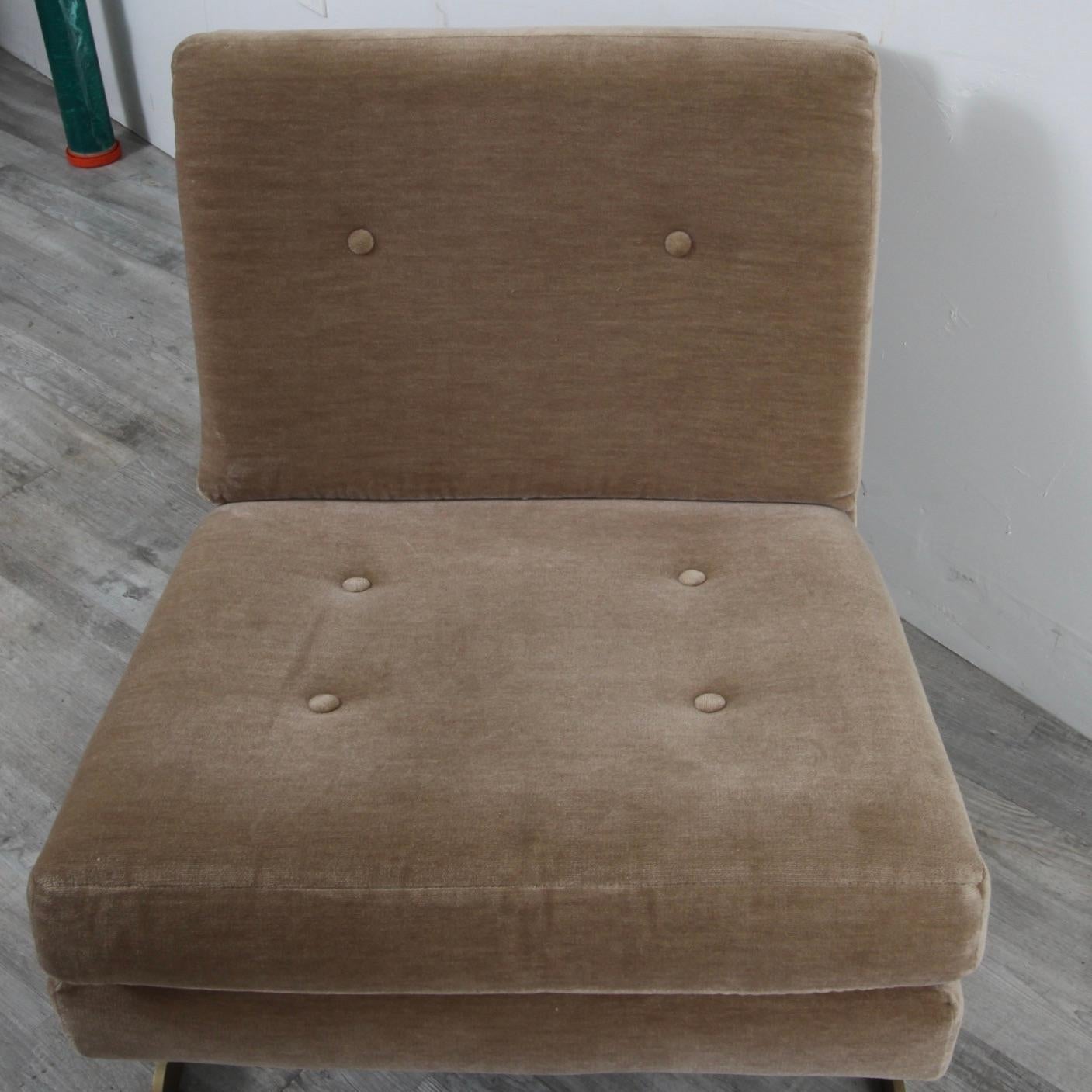leather armless chair