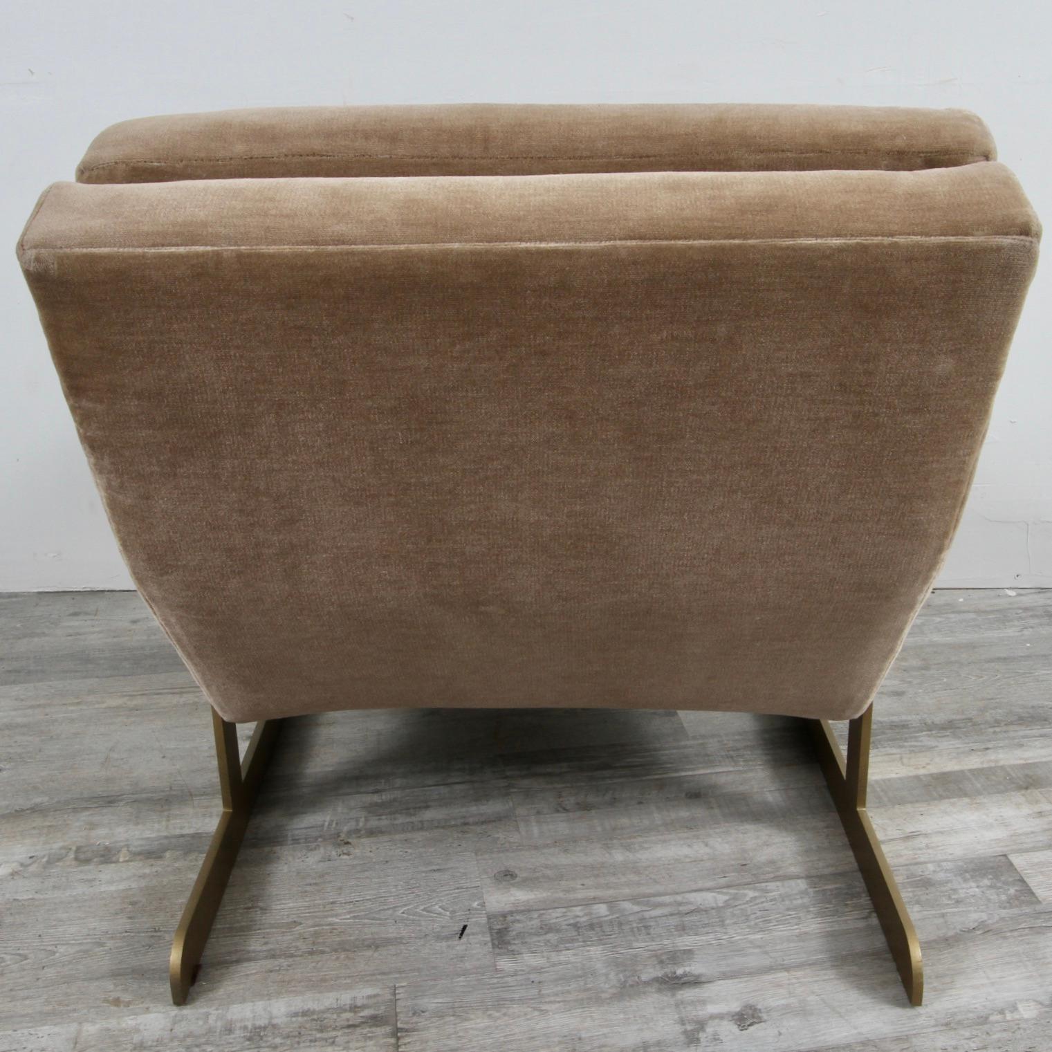 Modern Lance Armless Slipper Chair by Bernhardt For Sale