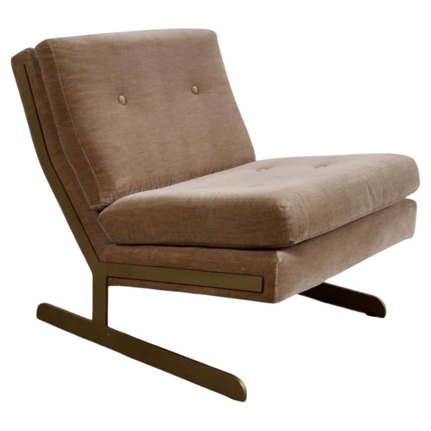 Lance Armless Slipper Chair by Bernhardt For Sale