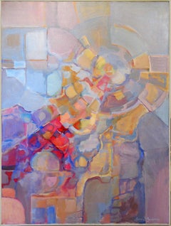 Spiral-Abstrakte Komposition, großes Gemälde von Lance Balderson