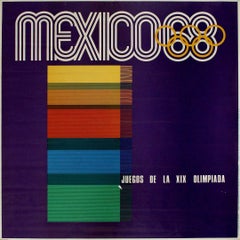1968 Summer Olympics original poster by American graphic designer Lance Wyman
