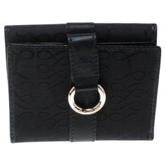Lancel Black Canvas French Wallet