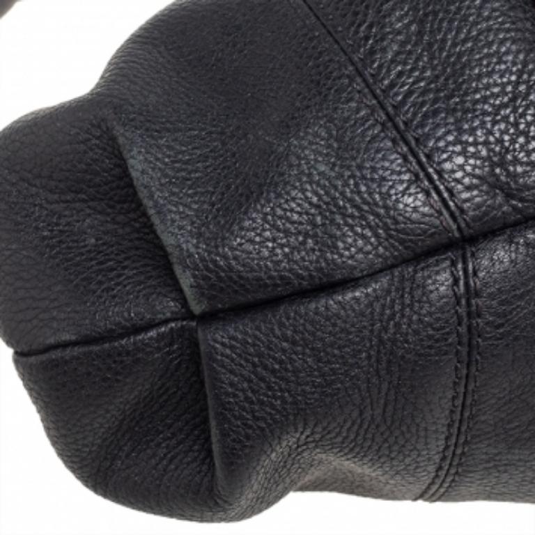 Lancel Hobo en cuir plissé noir 1