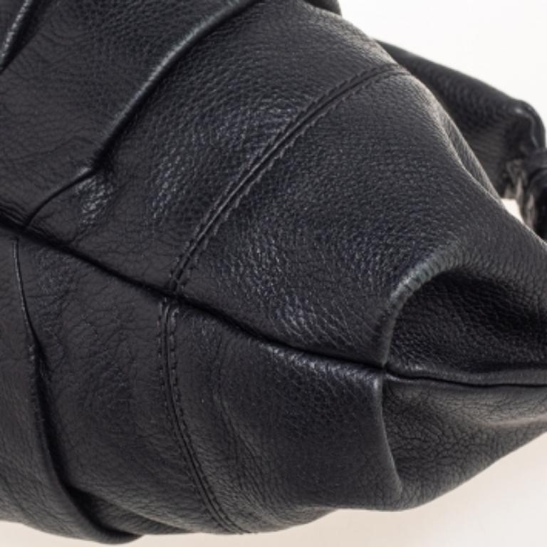 Lancel Hobo en cuir plissé noir 2