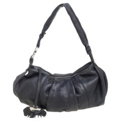 Lancel Hobo en cuir plissé noir