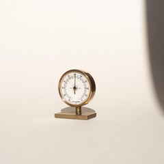 LANCEL brass desk thermometer - Celsius and Fahrenheit - France 1960s