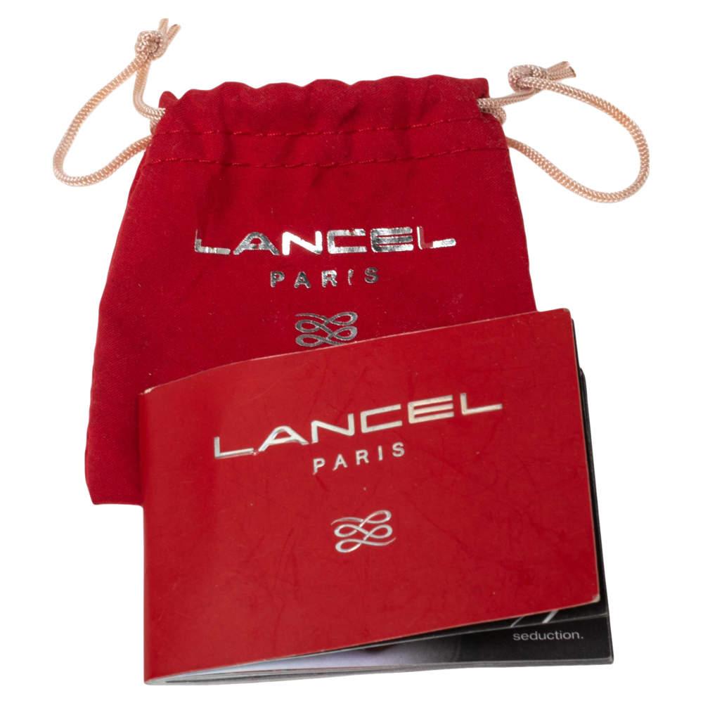Lancel Premier Flirt Bucket Bag aus Leder mit Krokoprägung in Burgunderrot im Angebot 6