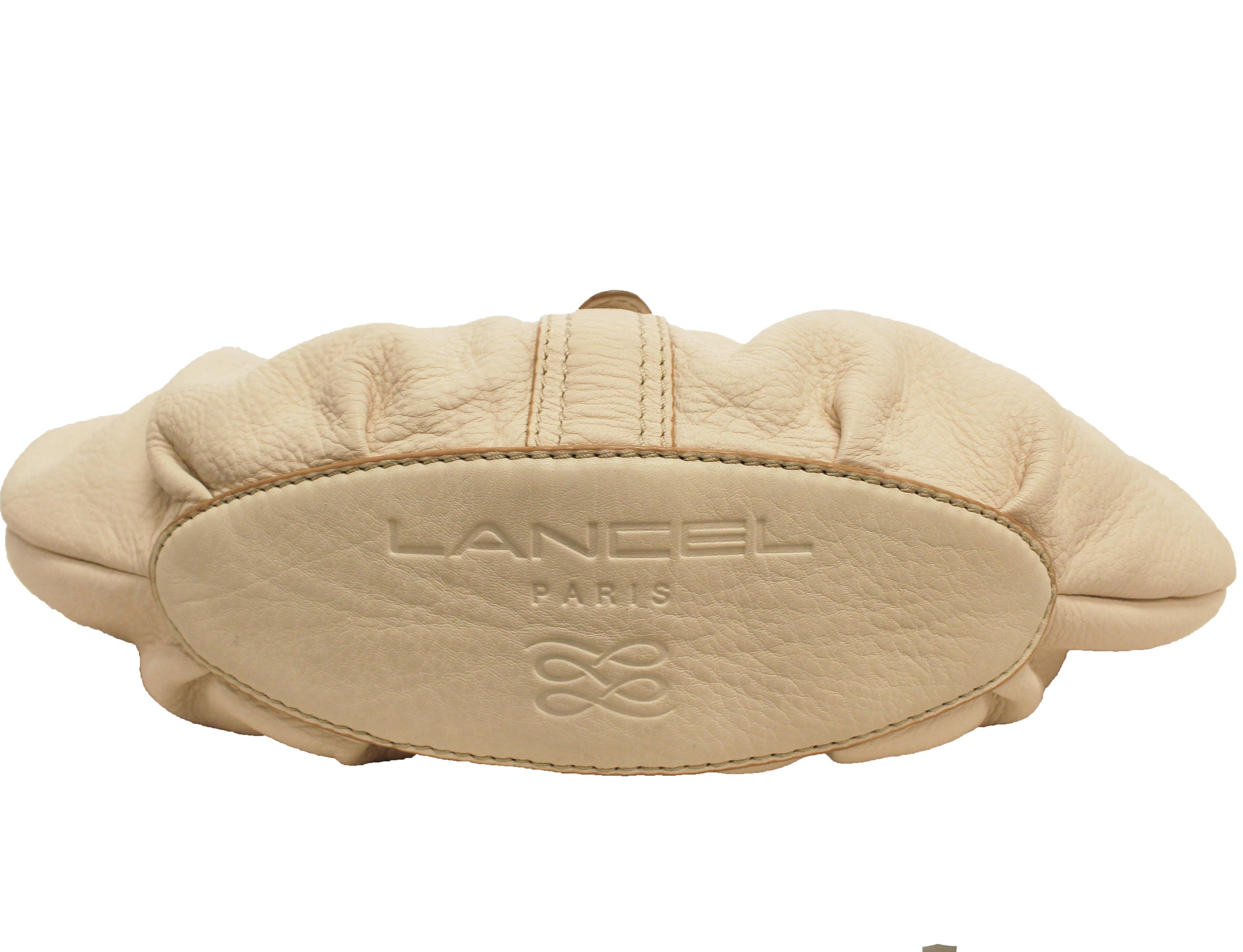 Lancel - Cuir de galet ivoire - Deux bracelets  Sac à bandoulière Pour femmes en vente