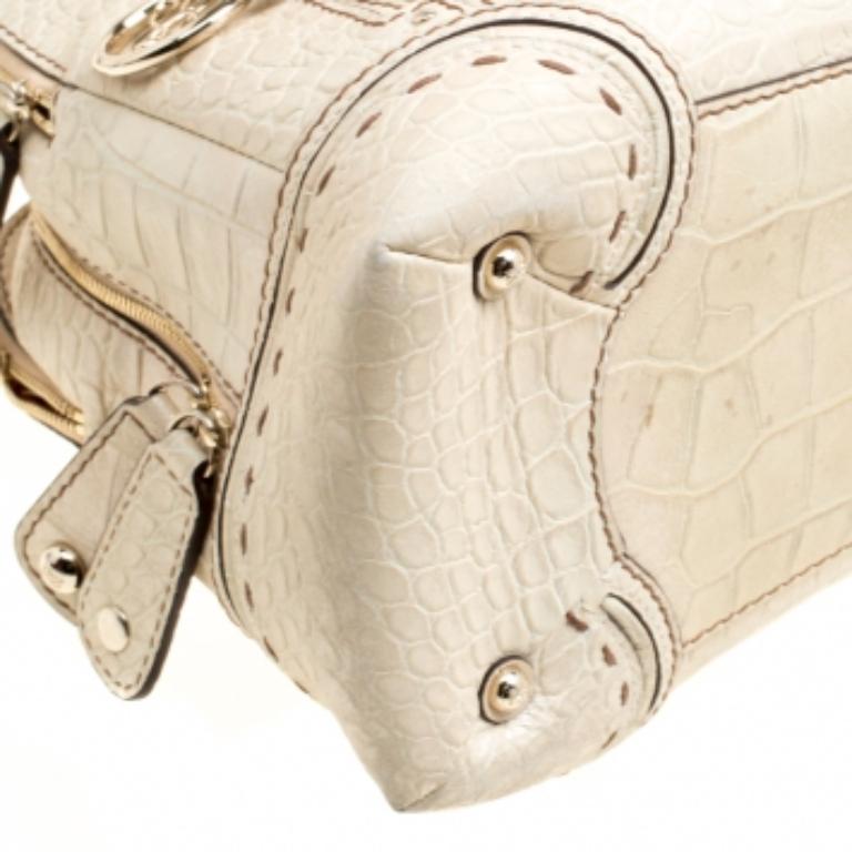 Cartable à dôme Mademoiselle Adjani en cuir gaufré vert Light Lancel Pour femmes en vente